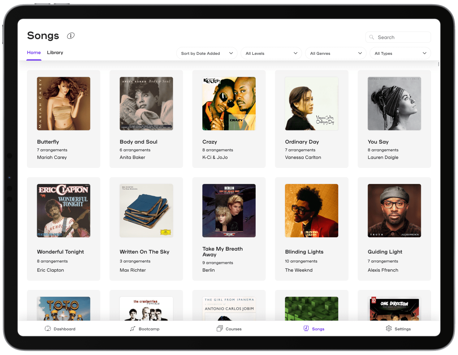 Playground Sessions 3 Songs-home on iPad