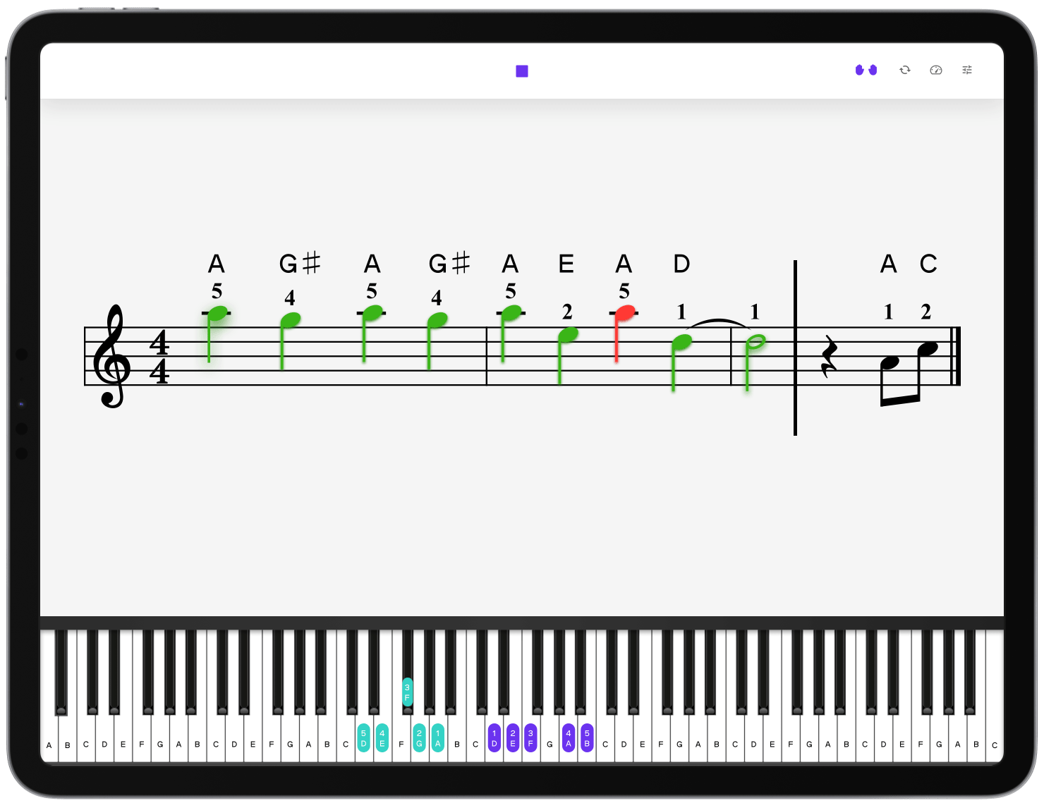 Playground Sessions 3 lesson player on iPad